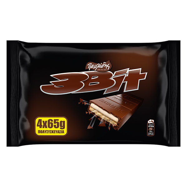 ΠΑΥΛΙΔΗΣ ΣΟΚΟΛΑΤΑ ΓΕΜΙΣΤΗ 3BIT - (4x65gr.)