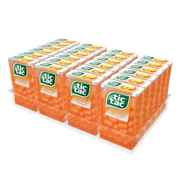 TIC TAC ΚΑΡΑΜΕΛΑΚΙΑ 18gr - (24x18gr) (ΠΟΡΤΟΚΑΛΙ)