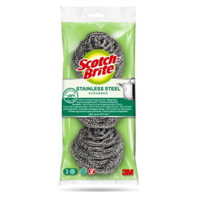 SCOTCH BRITE ΜΕΤΑΛΛΙΚΟ ΑΝΟΞΕΙΔΩΤΟ ΣΥΡΜΑ - (3τεμ.)