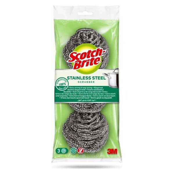 SCOTCH BRITE ΜΕΤΑΛΛΙΚΟ ΑΝΟΞΕΙΔΩΤΟ ΣΥΡΜΑ - (3τεμ.)