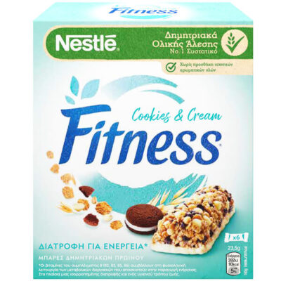 NESTLE BARS FITNESS 23,5gr. - (COOKIES ΚΑΙ CREAM) (6τεμ)