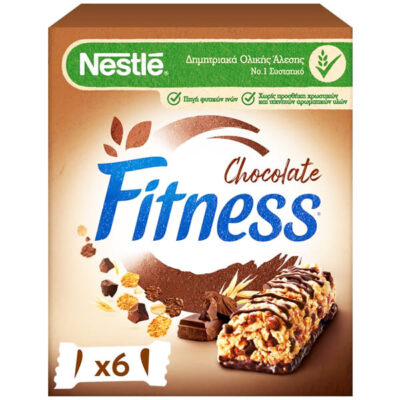 NESTLE BARS FITNESS 23,5gr. - (ΜΑΥΡΗ ΣΟΚΟΛΑΤΑ) (6τεμ)