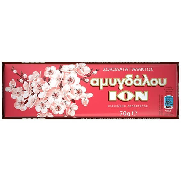 ΙΟΝ ΣΟΚΟΛΑΤΑ ΓΑΛΑΚΤΟΣ ΑΜΥΓΔΑΛΟΥ  70gr. - (2215)