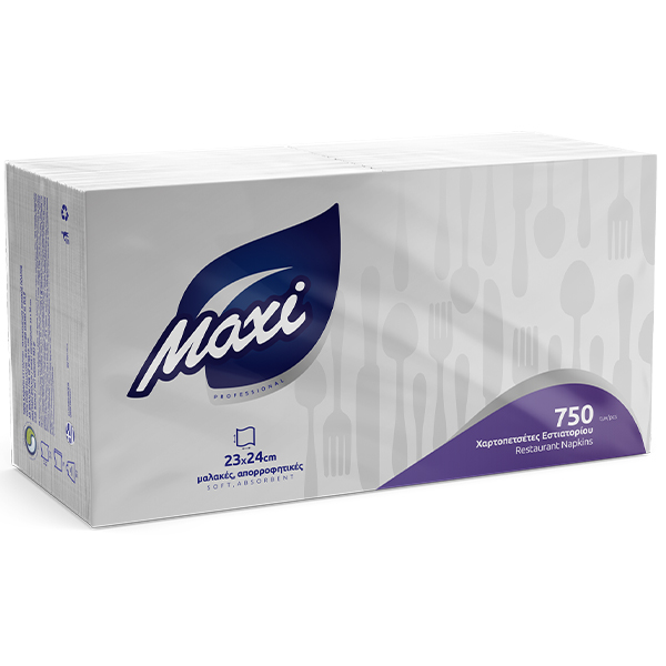 MAXI ΧΑΡΤΟΠΕΤΣΕΤΑ 1Φ (23x24cm) - (750τεμ.) (ΛΕΥΚΗ) ( 3204001)