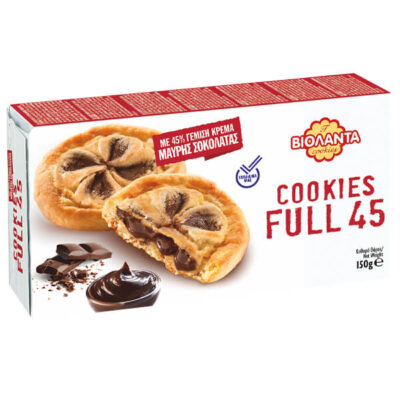 ΒΙΟΛΑΝΤΑ COOKIES FULL 45% 150gr. - (ΜΑΥΡΗ ΣΟΚΟΛΑΤΑ)