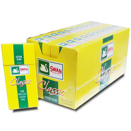 SWAN CLASSIC EXTRA SLIM ΦΙΛΤΡΑΚΙΑ (120x20τεμ.) - (ΚΙΤΡΙΝΟ)
