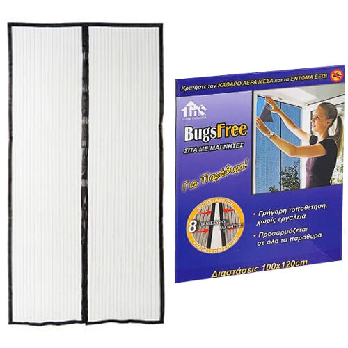 TNS ΚΟΥΡΤΙΝΑ ΣΙΤΑ ΜΕ ΜΑΓΝΗΤΗ ΓΙΑ ΠΑΡΑΘΥΡΟ 100x120cm