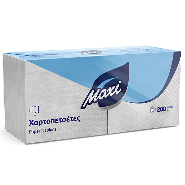 MAXI ΧΑΡΤΟΠΕΤΣΕΤΑ 1Φ (28x30cm) - (200τεμ.) (ΛΕΥΚΗ) (3200008)