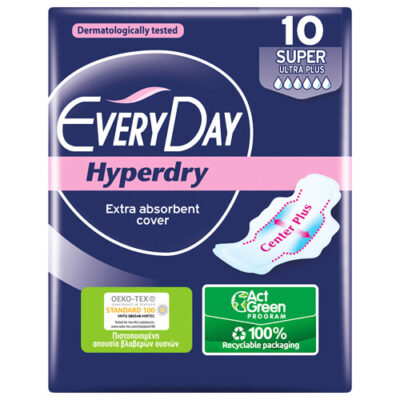 EVERYDAY ΣΕΡΒΙΕΤΕΣ HYPERDRY 10τεμ. - (SUPER ULTRA PLUS) (1807)
