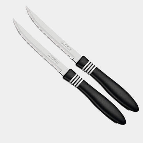 TRAMONTINA ΜΑΧΑΙΡΙ ΜΑΥΡΟ ΜΕ ΛΕΥΚΗ ΡΙΓΑ 2τεμ. - (23450/205Β)