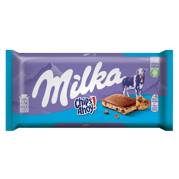MILKA ΣΟΚΟΛΑΤΑ 100gr - (CHIPS AHOY)