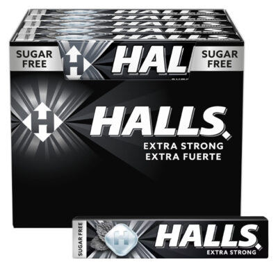 HALLS ΚΑΡΑΜΕΛΕΣ 20x32gr - (EXTRA STRONG) (SUGAR FREE) (ΜΑΣΟΥΡΙ)