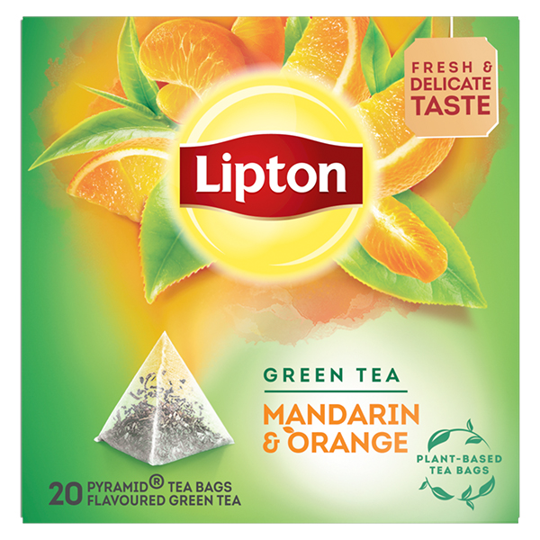 LIPTON ΠΡΑΣΙΝΟ ΤΣΑΙ ΠΥΡΑΜΙΔΑ (20x1,8gr) - (ΜΑΝΤΑΡΙΝΙ ΚΑΙ ΠΟΡΤΟΚΑΛΙ)
