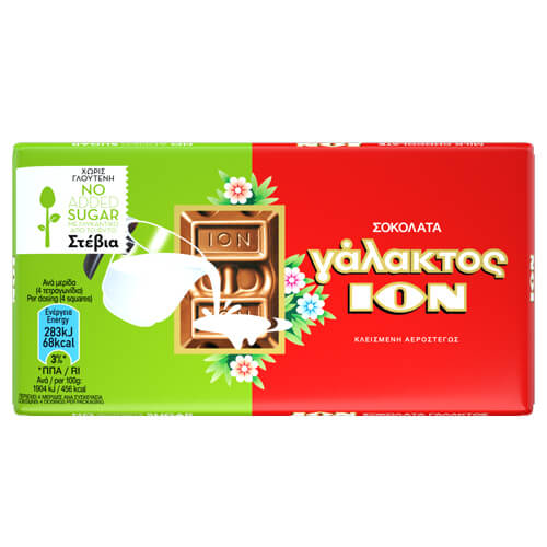 ΙΟΝ ΣΟΚΟΛΑΤΑ ΓΑΛΑΚΤΟΣ  60gr. - (ΣΤΕΒΙΑ) (No 1032)