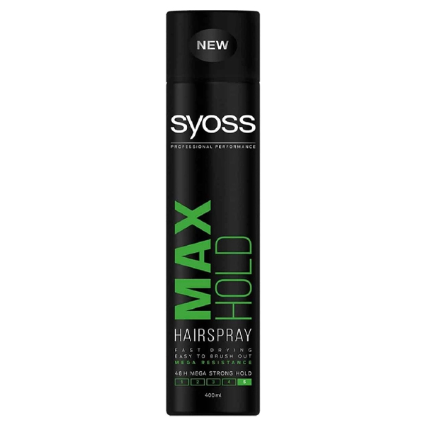 SYOSS HAIR SPRAY 400ml - (No 5) (MAX HOLD/ΠΡΑΣΙΝΟ)