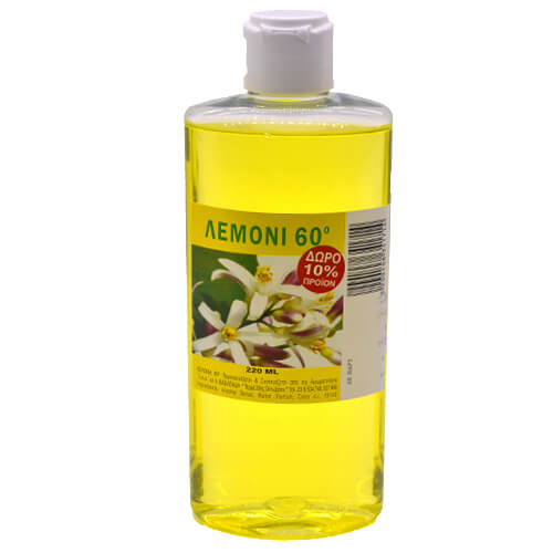 ΚΟΛΩΝΙΑ 60ο 220ml - (ΛΕΜΟΝΙ) (10% ΠΡΟΙΟΝ ΔΩΡΟ)
