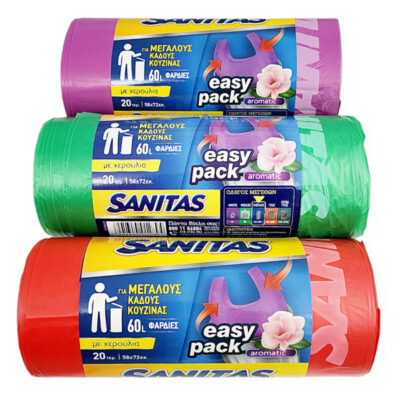 SANITAS ΣΑΚΟΥΛΑ ΑΠΟΡ/ΤΩΝ ΑΡΩΜ. EASY (58x72cm)(60lt) (20τεμ.)