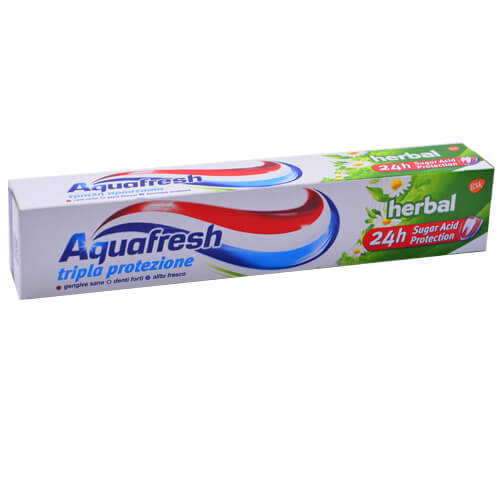 AQUAFRESH TRIPLE PROTECTION   75ml - (HERBAL) (ΟΔΟΝΤΟΚΡΕΜΑ)