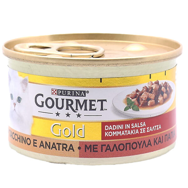 GOURMET GOLD ΓΑΤΟΤΡΟΦΗ 85gr - (ΓΑΛΟΠΟΥΛΑ-ΠΑΠΙΑ) (ΣΕ ΣΑΛΤΣΑ)