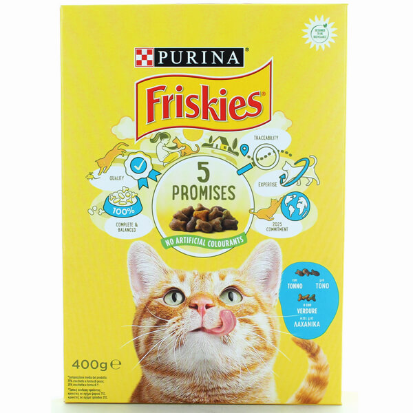 FRISKIES ΓΑΤΟΤΡΟΦΗ ΚΡΟΚΕΤΑ 400gr - (ΤΟΝΟ-ΛΑΧΑΝΙΚΑ)