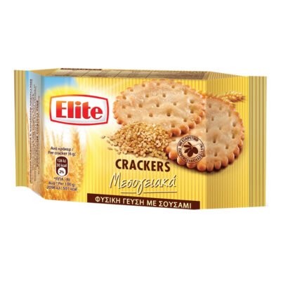ELITE CRACKERS ΜΕΣΟΓ/ΚΑ 105gr. - (ΦΥΣΙΚΗ ΓΕΥΣΗ)