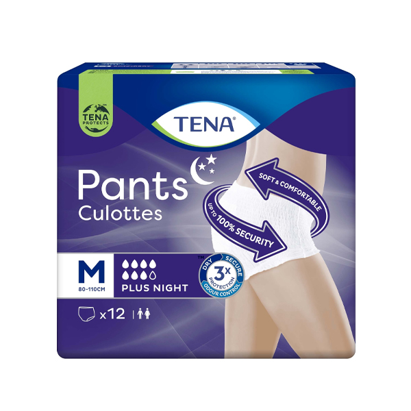 TENA PANTS ΑΚΡΑΤΕΙΑΣ MEDIUM 12τεμ. - (NIGHT)