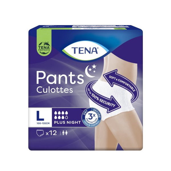 TENA PANTS ΑΚΡΑΤΕΙΑΣ LARGE 12τεμ. - (NIGHT)