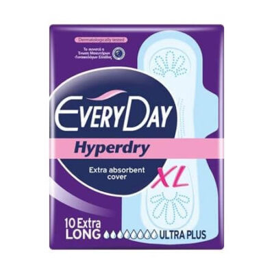 EVERYDAY ΣΕΡΒΙΕΤΕΣ HYPERDRY 10τεμ. - (EXTRA LONG ULTRA PLUS) (0420Δ)