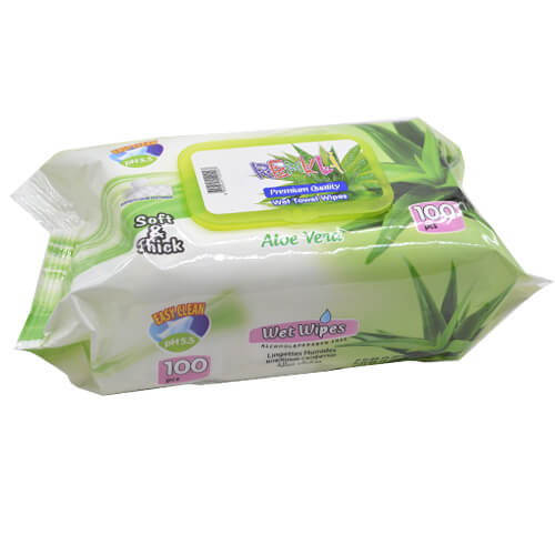 RENKLI ΜΩΡΟΜΑΝΤΗΛΑ ΜΕ ΚΑΠΑΚΙ 100τεμ. - (ALOE VERA) (PREMIUM SERIES)