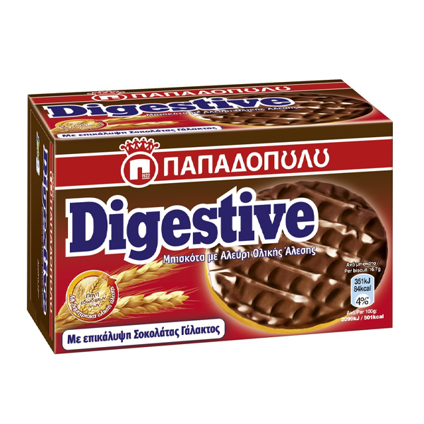ΠΑΠΑΔΟΠΟΥΛΟΥ DIGESTIVE 200gr. - (ΣΟΚΟΛΑΤΑ ΓΑΛΑΚΤΟΣ)