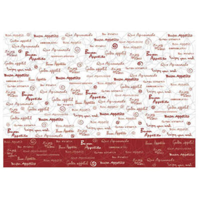 ΣΟΥΠΛΑ (30x40cm) - (250τεμ.) (BUON APETITO ΚΟΚΚΙΝΟ-ΛΕΥΚΟ) (Ι-0425)