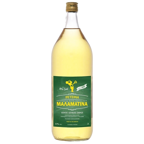 ΜΑΛΑΜΑΤΙΝΑ ΡΕΤΣΙΝΑ 2lit vol 11% - (Μη επιστρεφόμενη φιάλη)