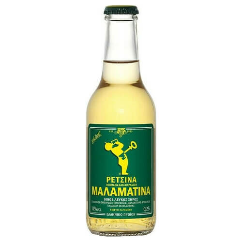 ΜΑΛΑΜΑΤΙΝΑ ΡΕΤΣΙΝΑ  250ml vol 11% - (ΕΠΙΣΤΡΕΦΟΜΕΝΗ ΦΙΑΛΗ) (ΠΕΡΙΕΧΟΜΕΝΟ)