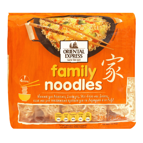 ORIENTAL EXPRESS NOODLES ΟΙΚΟΓΕΝΕΙΑΚΑ 375gr. - (5x75gr.)