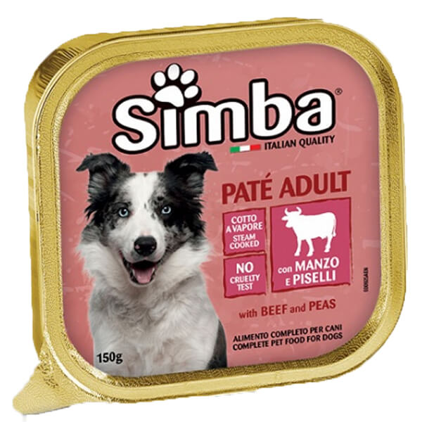 SIMBA ΣΚΥΛΟΤΡΟΦΗ PATE 150gr - (ΒΟΔΙΝΟ-ΑΡΑΚΑ)