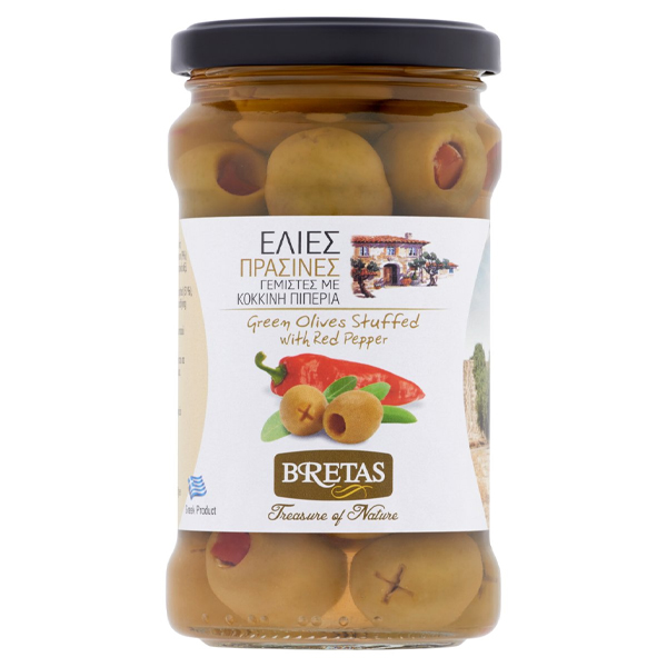 ΜΠΡΕΤΑΣ ΕΛΙΕΣ ΠΡΑΣΙΝΕΣ ΓΕΜΙΣΤΕΣ 314ml - (ΠΙΠΕΡΙΑ) (ΒΑΖΟ)