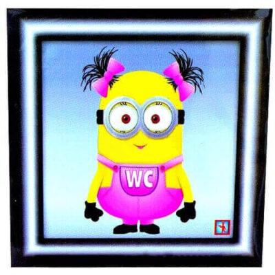 ΣΗΜΑ ALU (9,5x9,5cm) - (ΓΥΝΑΙΚΕΙΟ CARTOON)