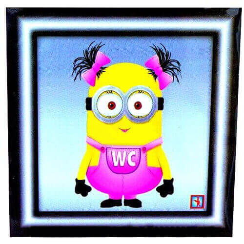 ΣΗΜΑ ALU (9,5x9,5cm) - (ΓΥΝΑΙΚΕΙΟ CARTOON)