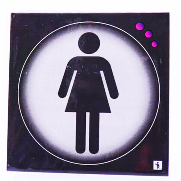 ΣΗΜΑ ALU (9,5x9,5cm) - (ΣΚΙΤΣΟ ΓΥΝΑΙΚΕΙΟ) (02-392)