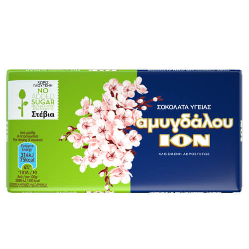 ΙΟΝ ΣΟΚΟΛΑΤΑ ΥΓΕΙΑΣ ΑΜΥΓΔΑΛΟΥ 60gr. - (ΣΤΕΒΙΑ) (No 3234)