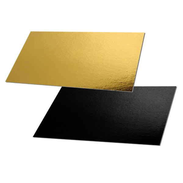 ΔΙΣΚΟΣ ΤΟΥΡΤΑΣ ΟΡΘΟΓΩΝΙΟΣ 10kg - (ΜΑΥΡΟ/ΧΡΥΣΟ) (35x50cm)