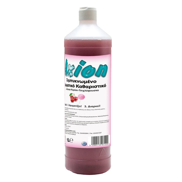 AXION ΣΥΜΠ/ΝΟ ΥΓΡΟ ΑΡΩΜΑΤΙΚΟ ΚΑΘΑΡΙΣΤΙΚΟ 1lit - (ΚΕΡΑΣΙ ΤΣΙΧ)
