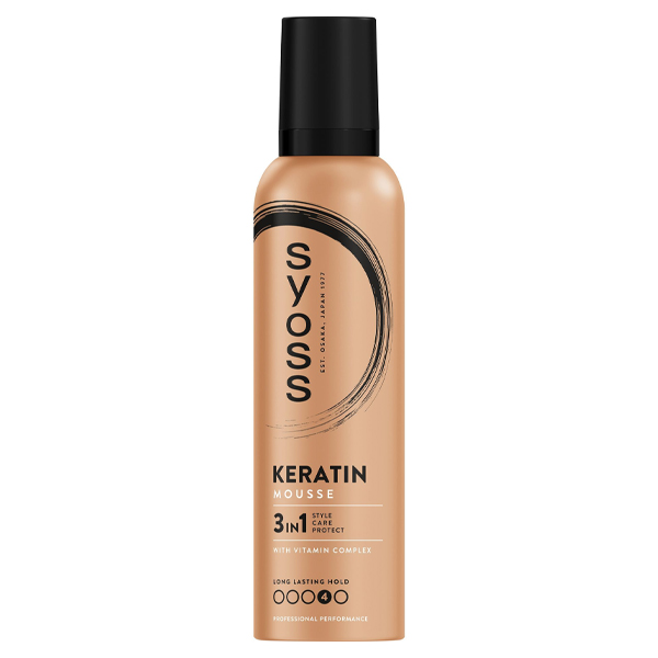 SYOSS MOUSSE 250ml - (KERATIN/ΧΡΥΣΟ)