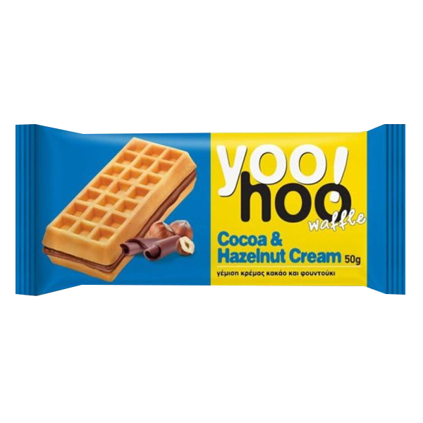 YOOHOO ΒΑΦΛΑ 50gr. - (ΚΑΚΑΟ ΚΑΙ ΦΟΥΝΤΟΥΚΙ)