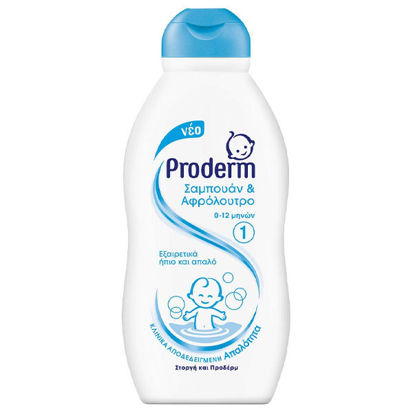 PRODERM ΣΑΜΠΟΥΑΝ ΚΑΙ ΑΦΡΟΛΟΥΤΡΟ 200ml - (0-12 ΜΗΝΩΝ)