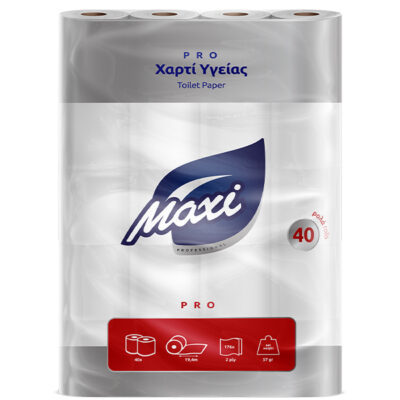 MAXI ΧΑΡΤΙ ΥΓΕΙΑΣ 2φυλλο 65gr. - (40 ΡΟΛΑ) (DECO) (3010056)