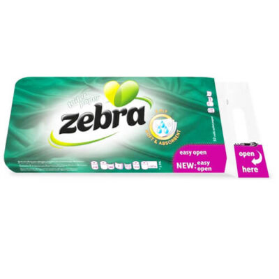 ZEBRA ΧΑΡΤΙ ΥΓΕΙΑΣ 10 ΡΟΛΑ 3Φ - (SOFT ECONOMY) (ΠΡΑΣΙΝΟ)