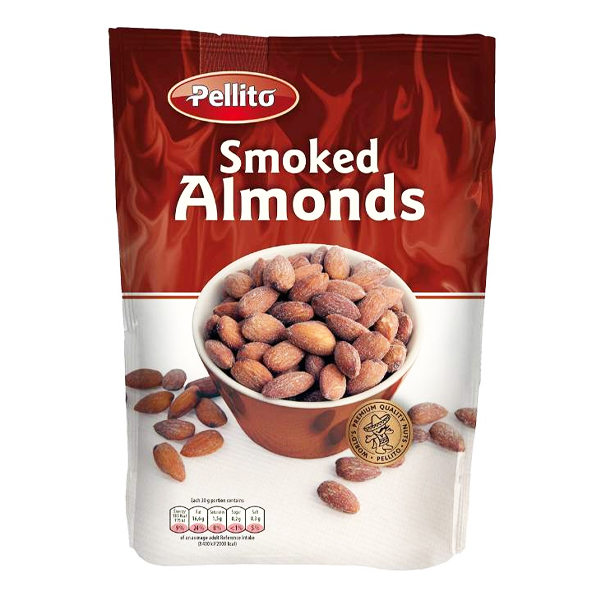 PELLITO ΚΑΠΝΙΣΤΑ ΑΜΥΓΔΑΛΑ 140gr. - (SMOKED ALMONDS)