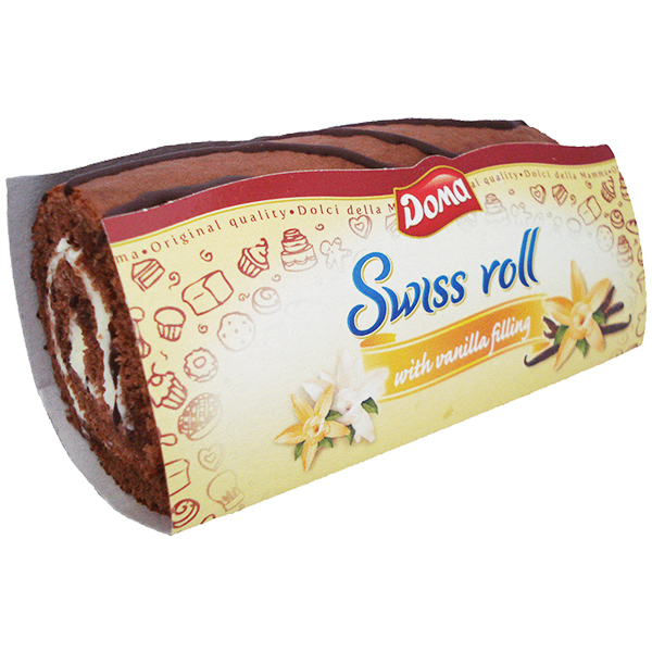 DOMA SWISS ROLL 115gr - (ΓΕΜΙΣΗ ΒΑΝΙΛΙΑ)