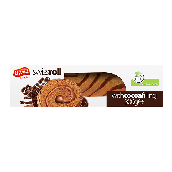 DOMA SWISS ROLL 300gr - (ΓΕΜΙΣΗ ΚΑΚΑΟ)